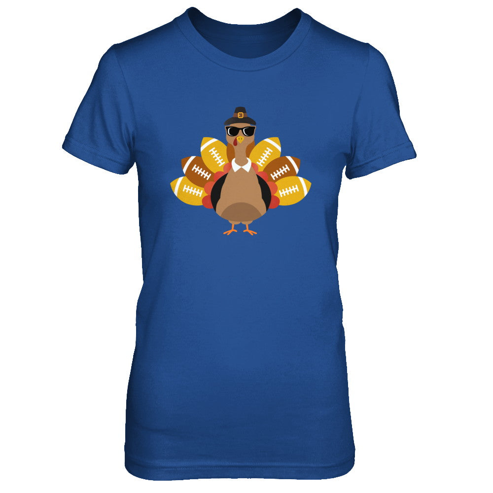 Turkey And Football Thankful Funny Thanksgiving T-Shirt & Hoodie | Teecentury.com