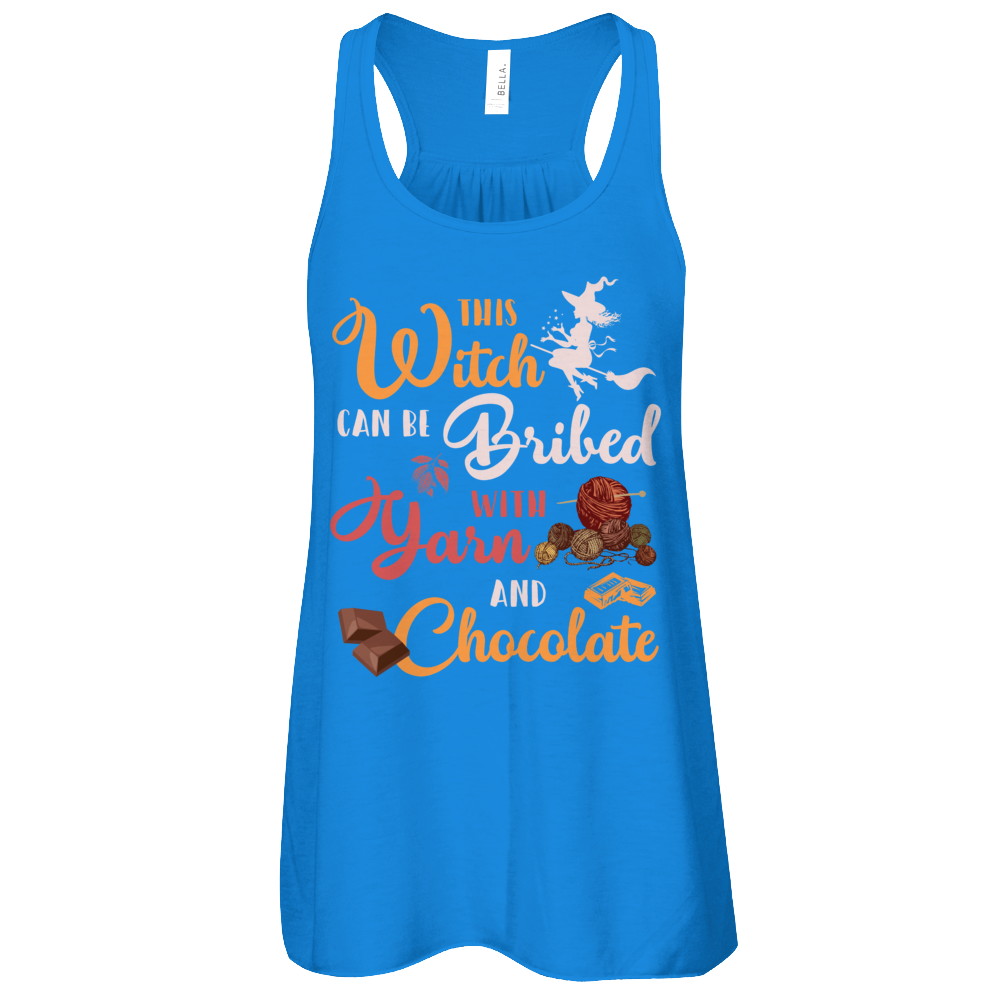 Halloween This Witch Can Be Bribed With Yarn And Chocolate T-Shirt & Tank Top | Teecentury.com