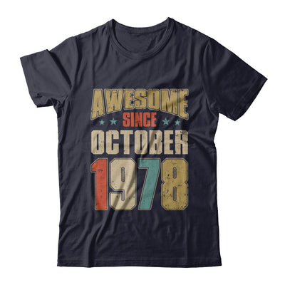 Vintage Retro Awesome Since October 1978 44th Birthday T-Shirt & Hoodie | Teecentury.com