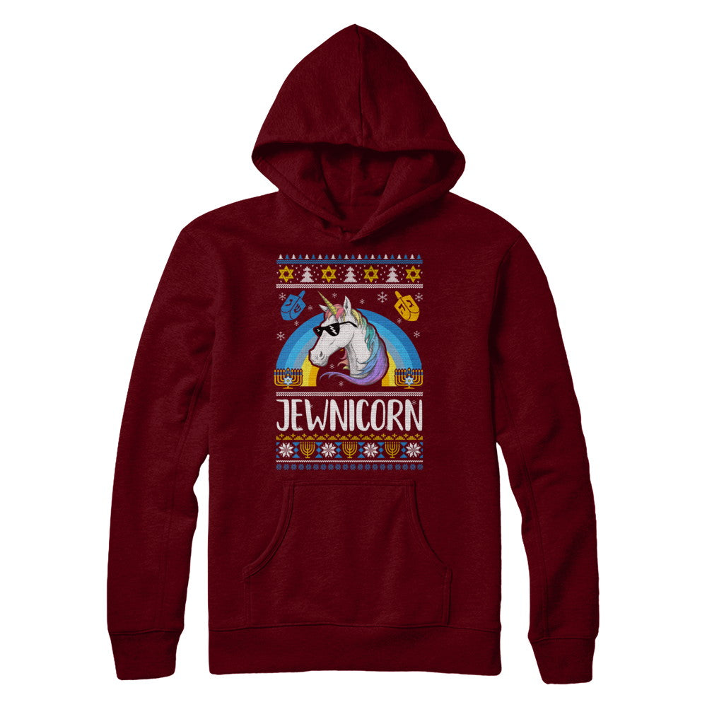 Jewnicorn Funny Jewish Unicorn Hanukkah Chanukah Sweater T-Shirt & Sweatshirt | Teecentury.com