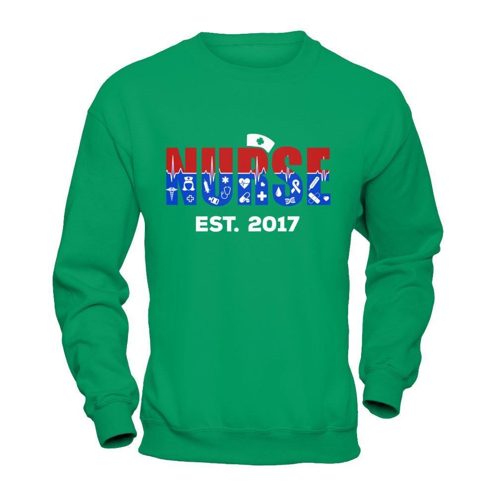 Nurses Est 2017 Graduation T-Shirt & Hoodie | Teecentury.com