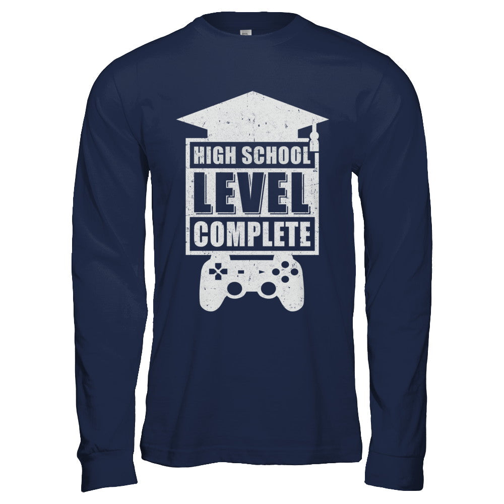 High School Level Complete Graduation Video Gamer T-Shirt & Hoodie | Teecentury.com