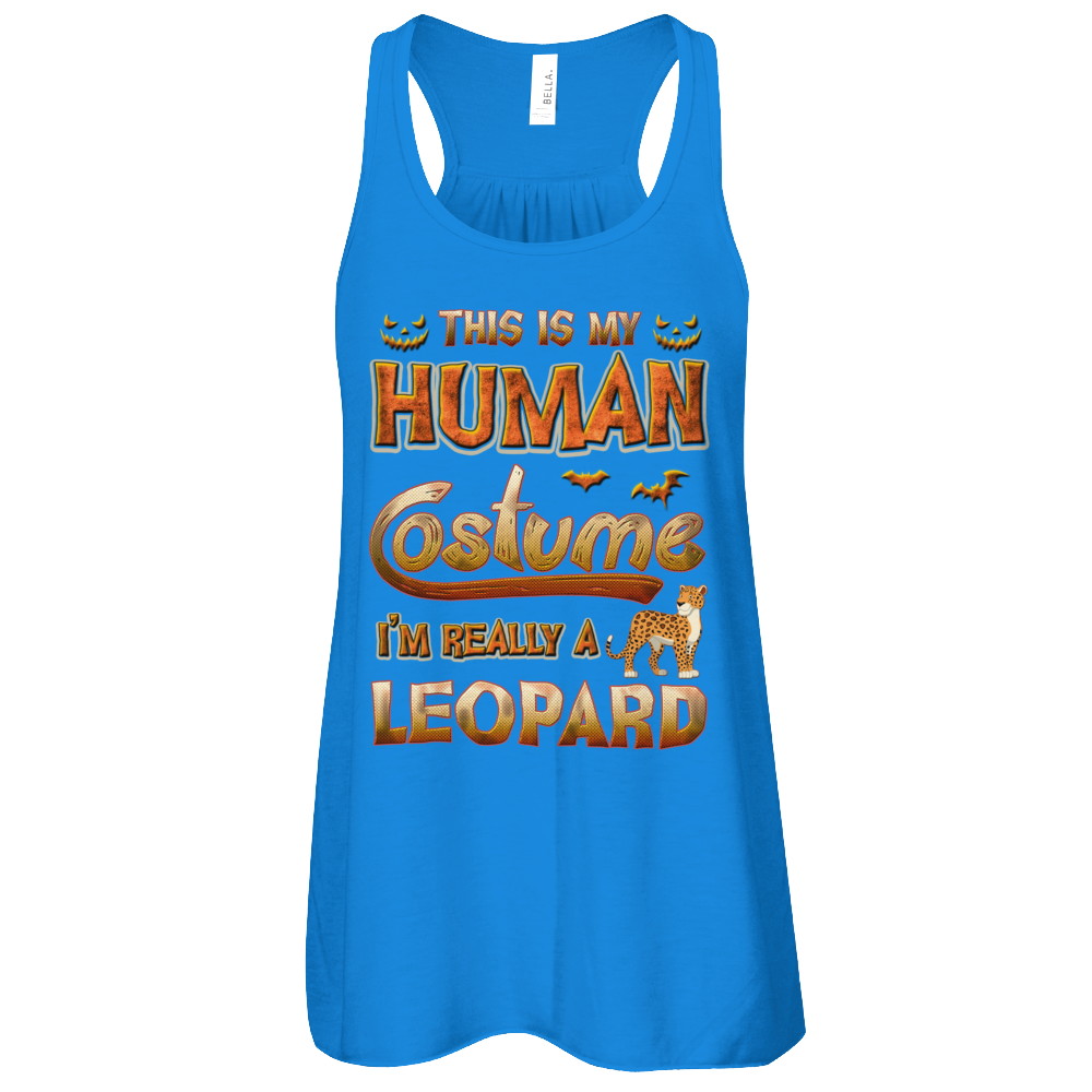Leopard Halloween My Human Costume I'm Really A Leopard T-Shirt & Tank Top | Teecentury.com