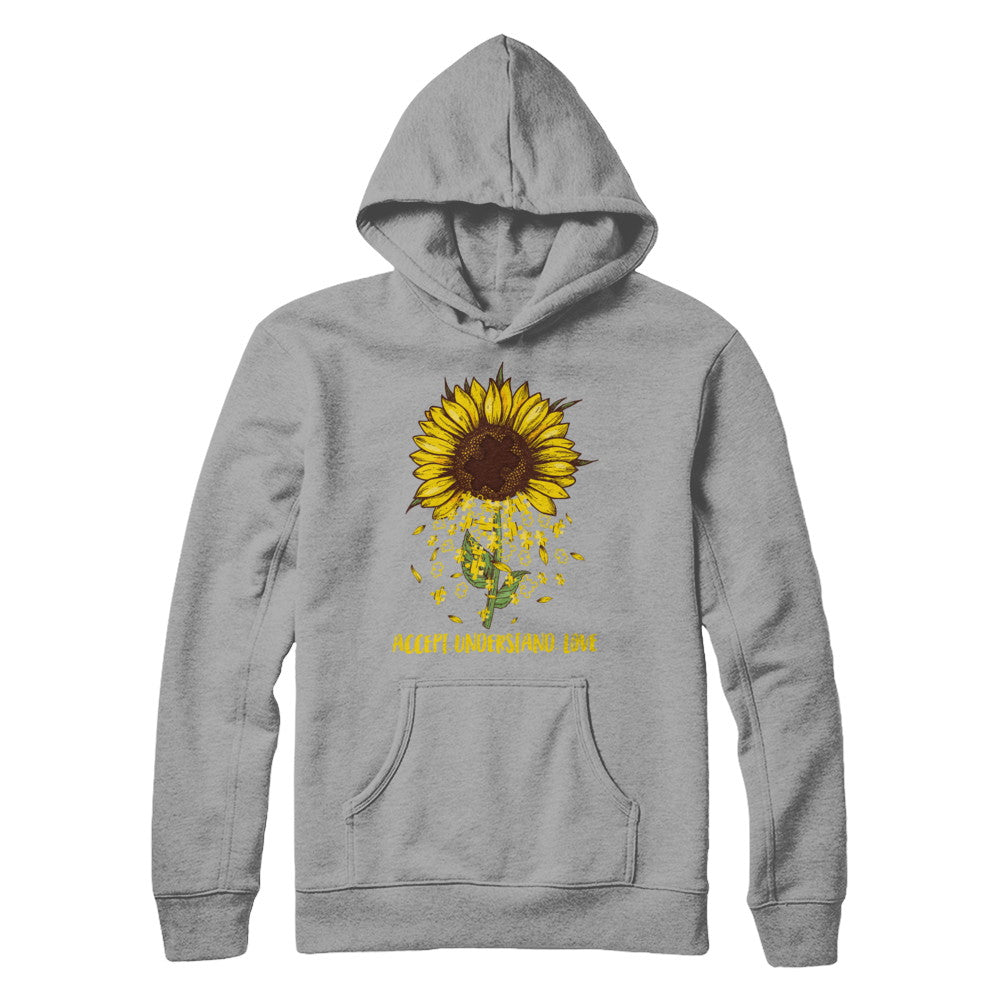 Sunflower Accept Understand Love Autism Awareness T-Shirt & Hoodie | Teecentury.com