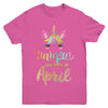 Cute Unicorns Are Born In April Birthday Gift Youth Youth Shirt | Teecentury.com