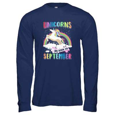 Unicorns Are Born In September Colorful Fun Birthday T-Shirt & Tank Top | Teecentury.com