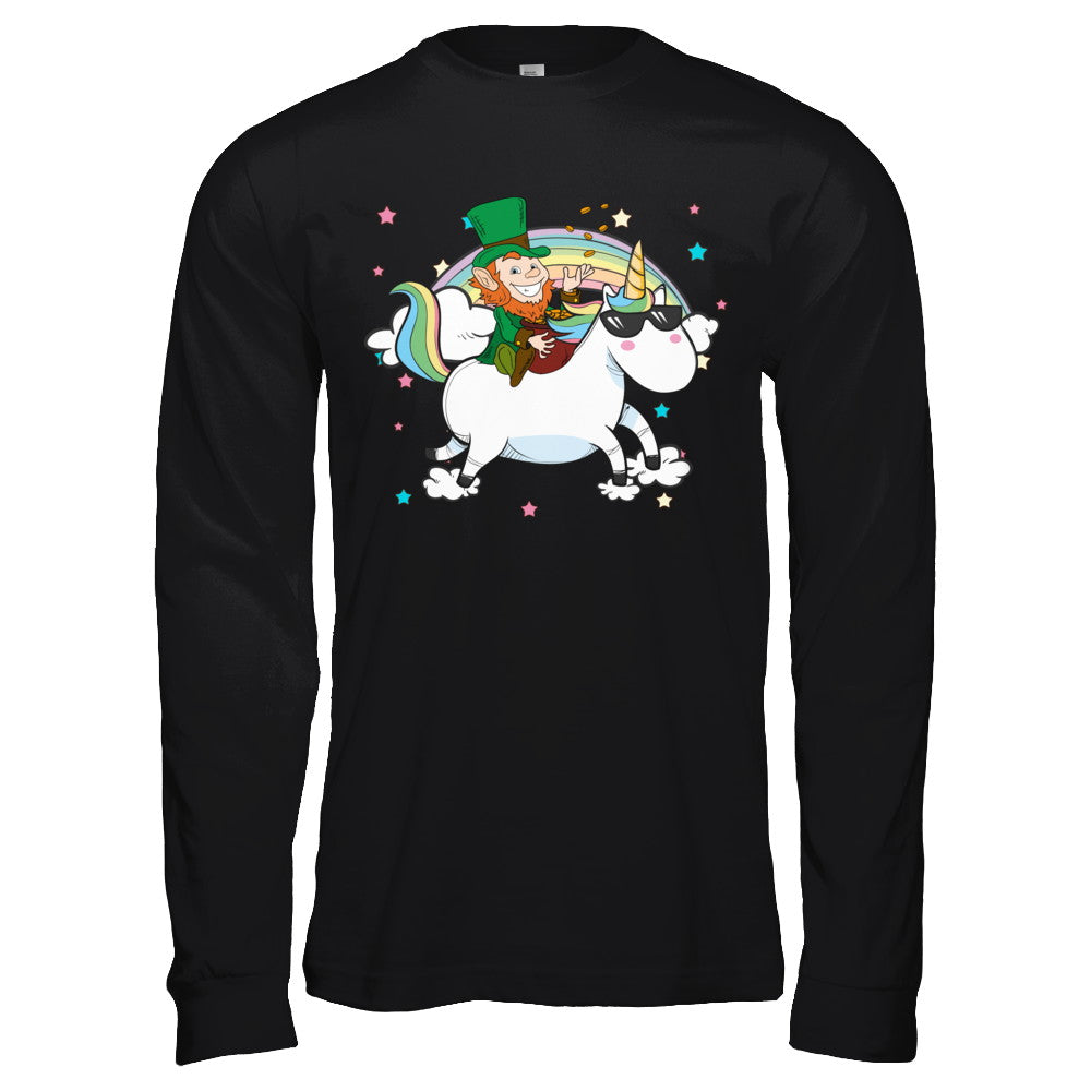 St Patrick's Day Lepricorn Leprechaun Riding Unicorn T-Shirt & Hoodie | Teecentury.com