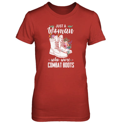 Just A Woman Who Wore Combat Boots Veteran T-Shirt & Tank Top | Teecentury.com