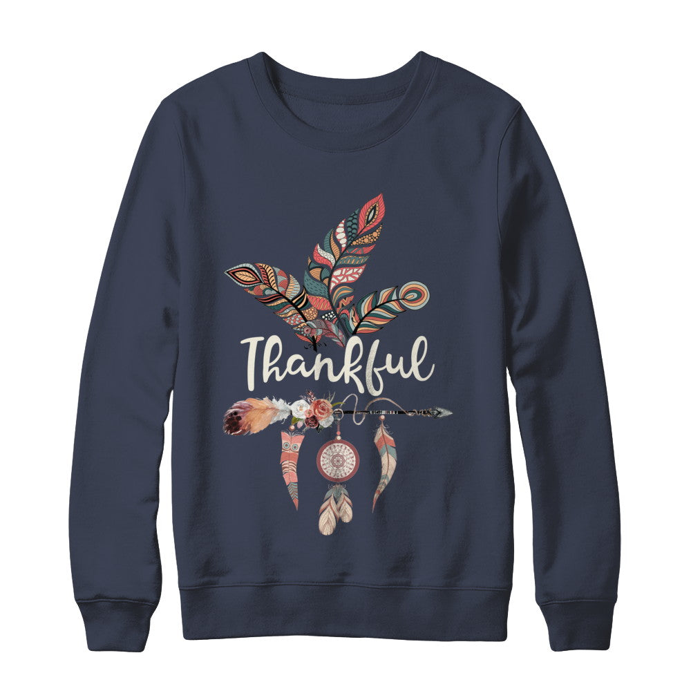 Thankful Feather And Arrow Fall Vintage Thanksgiving T-Shirt & Sweatshirt | Teecentury.com