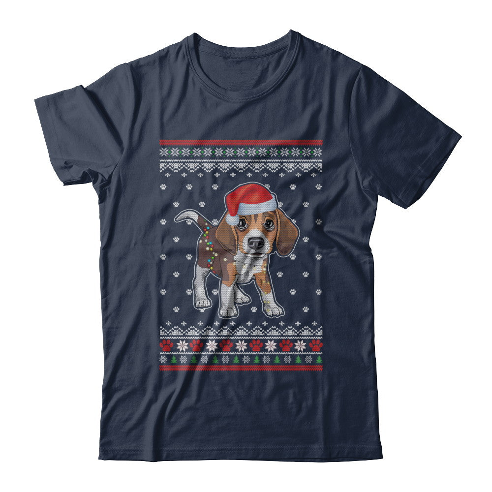 Beagle Christmas Ugly Sweater Lights Dog Xmas Gift T-Shirt & Sweatshirt | Teecentury.com