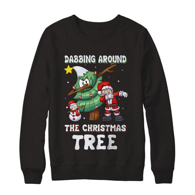 Dabbing Santa Around Christmas Tree T-Shirt & Sweatshirt | Teecentury.com