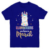 Llama Unicorn Llamacorns Born In March Birthday Gift Youth Youth Shirt | Teecentury.com