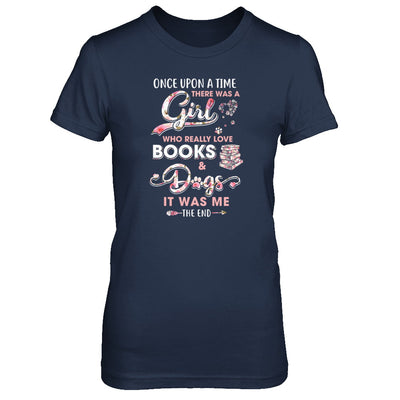 There Was A Girl Who Really Loved Books And Dogs T-Shirt & Tank Top | Teecentury.com