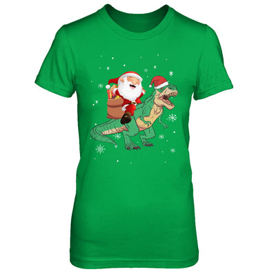 Christmas Santa Kids Dinosaur T-Rex For Boys Kids T-Shirt & Hoodie | Teecentury.com