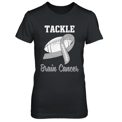 Football Survivor Tackle Gray Brain Cancer Awareness T-Shirt & Hoodie | Teecentury.com