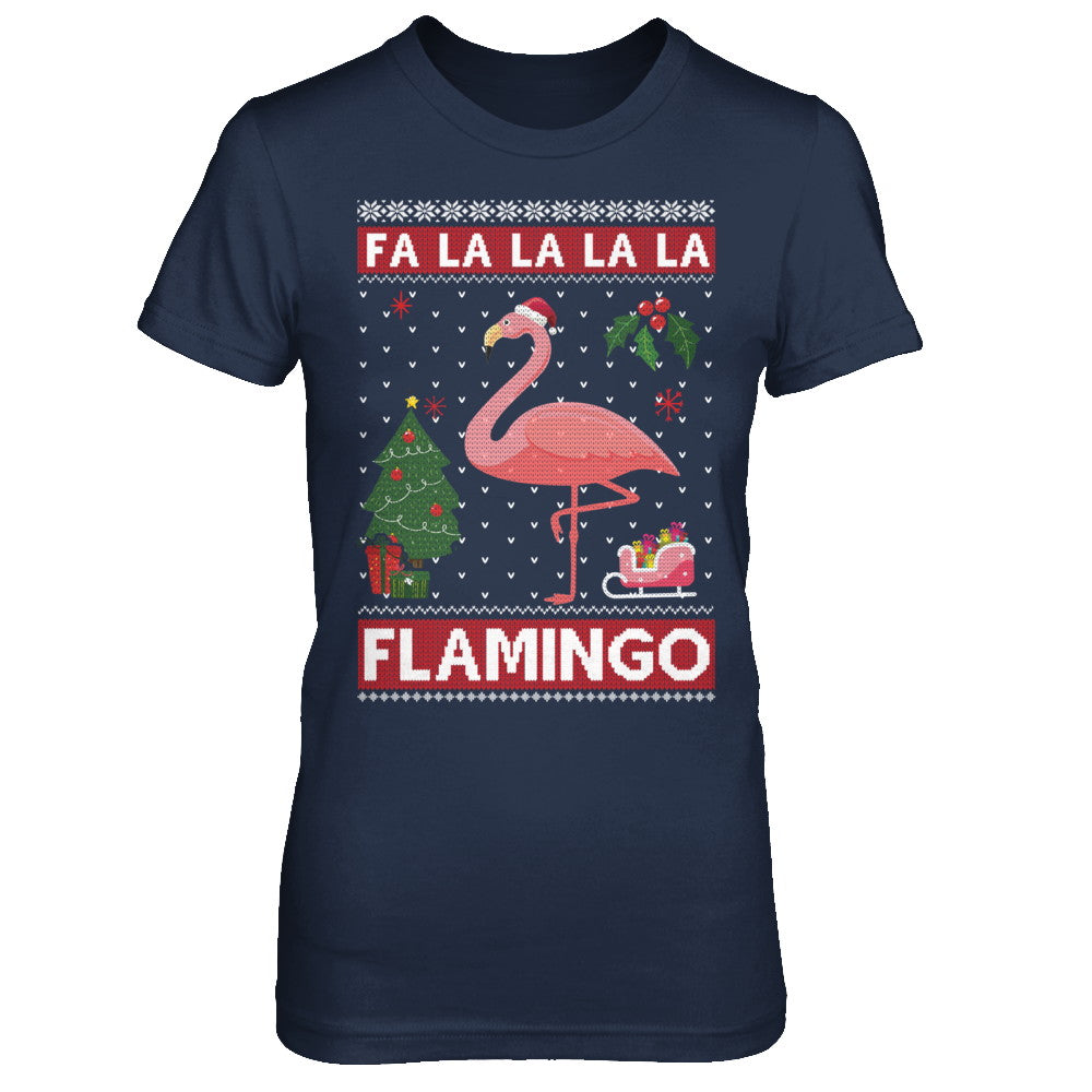 Cute Pink Flamingo Santa Hat Merry Christmas Sweater T-Shirt & Sweatshirt | Teecentury.com