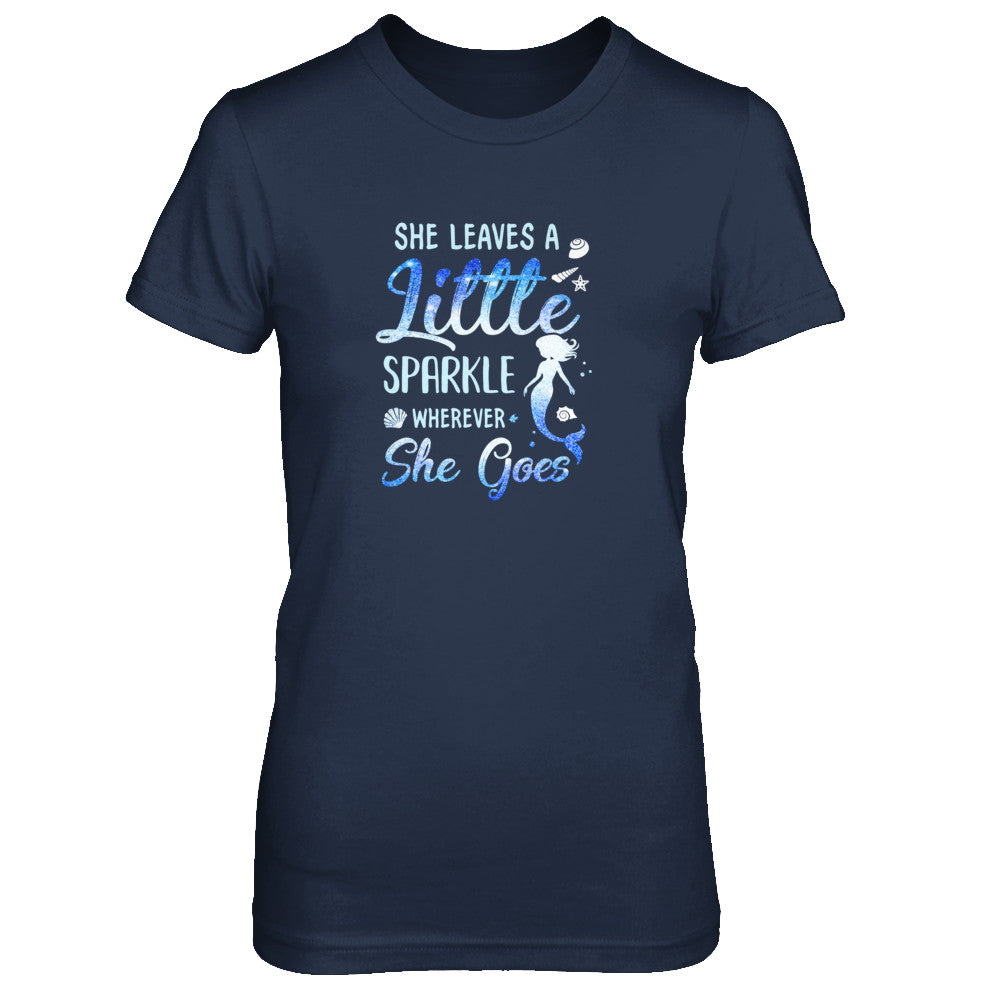 She Leaves A Little Sparkle Wherever She Goes Mermaid T-Shirt & Tank Top | Teecentury.com