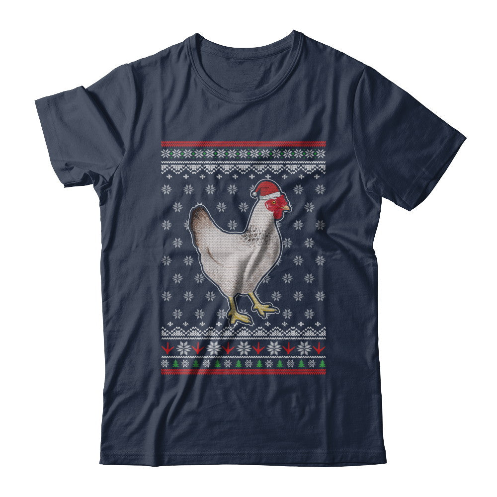 Pajamas Chicken With Santa Hat Ugly Christmas Sweater T-Shirt & Sweatshirt | Teecentury.com