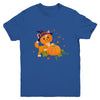 Funny Halloween Cat Pumpkin Costume Youth Youth Shirt | Teecentury.com
