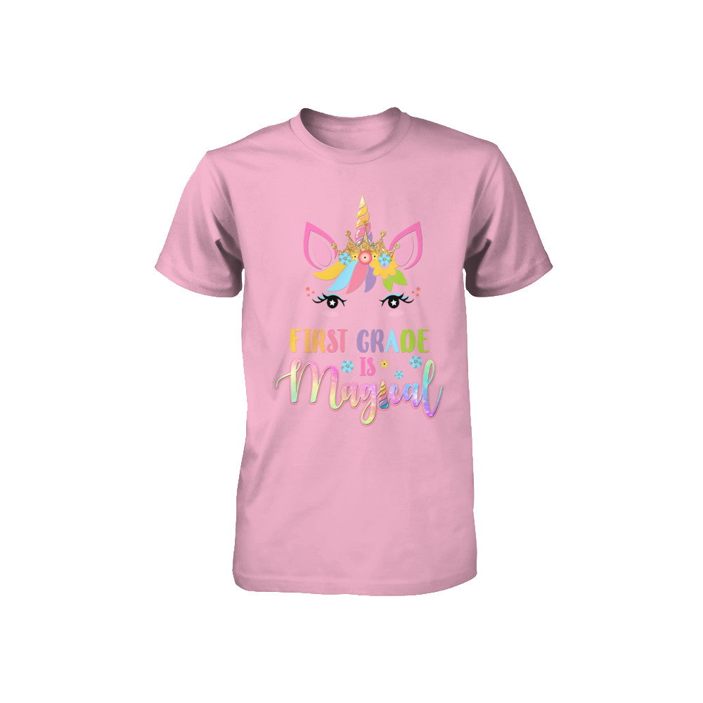 First Grade Is Magical Unicorn Back To School 1st Grade Youth Youth Shirt | Teecentury.com
