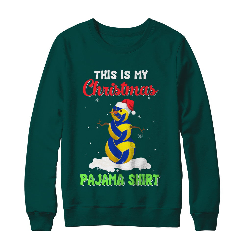 This Is My Christmas Pajama Xmas Snowman Volleyball T-Shirt & Sweatshirt | Teecentury.com