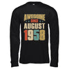 Vintage Retro Awesome Since August 1958 64th Birthday T-Shirt & Hoodie | Teecentury.com