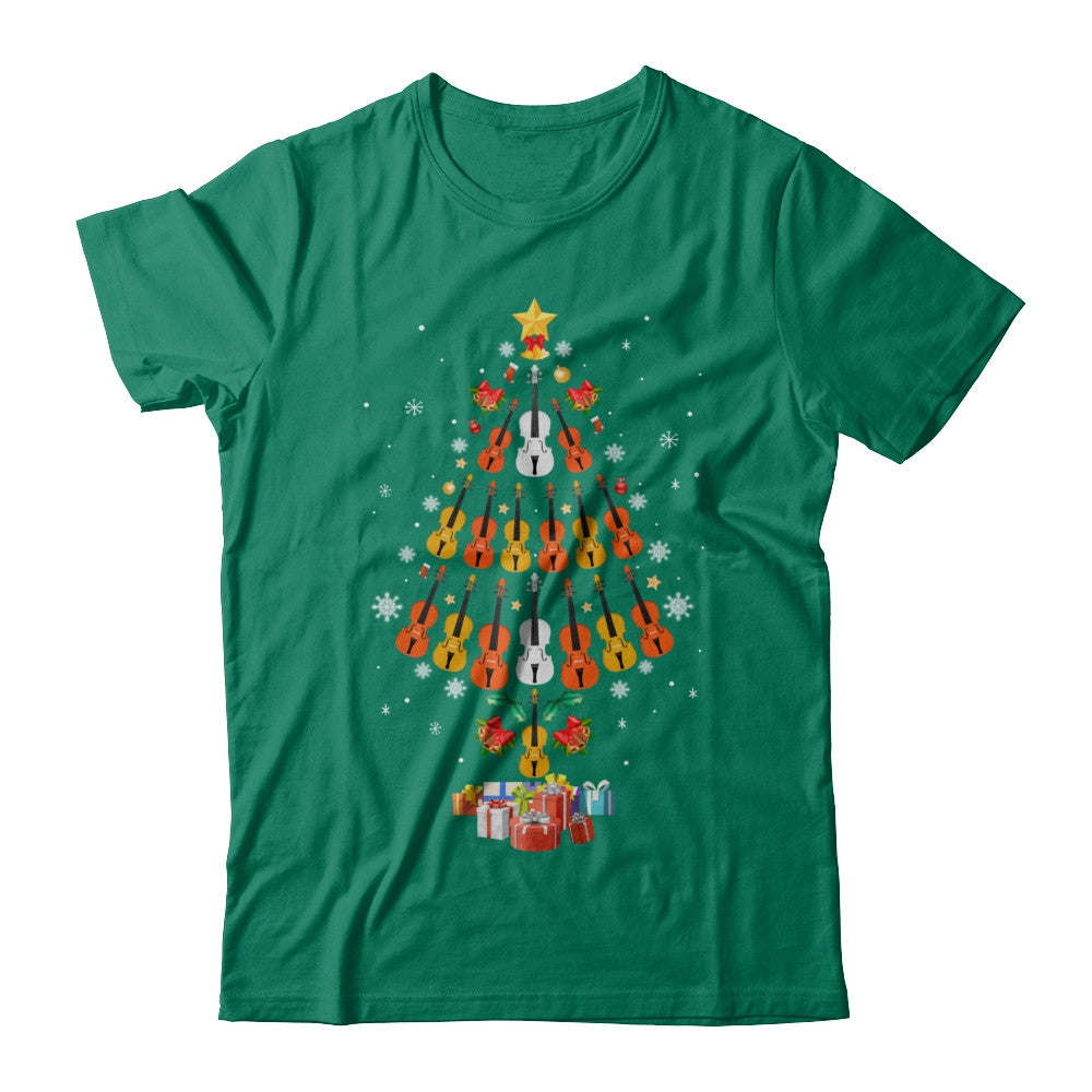 Music Violin Christmas Tree Merry Xmas Gift T-Shirt & Sweatshirt | Teecentury.com