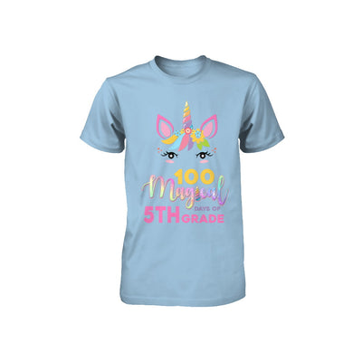 100 Magical Days Of 5Th Grade School Unicorn Girl Gift Youth Youth Shirt | Teecentury.com