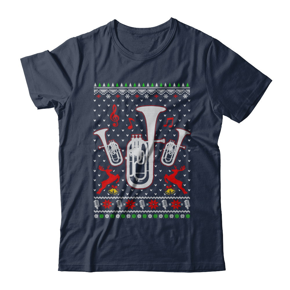 Santa Euphonium Ugly Christmas Sweater Gifts T-Shirt & Sweatshirt | Teecentury.com