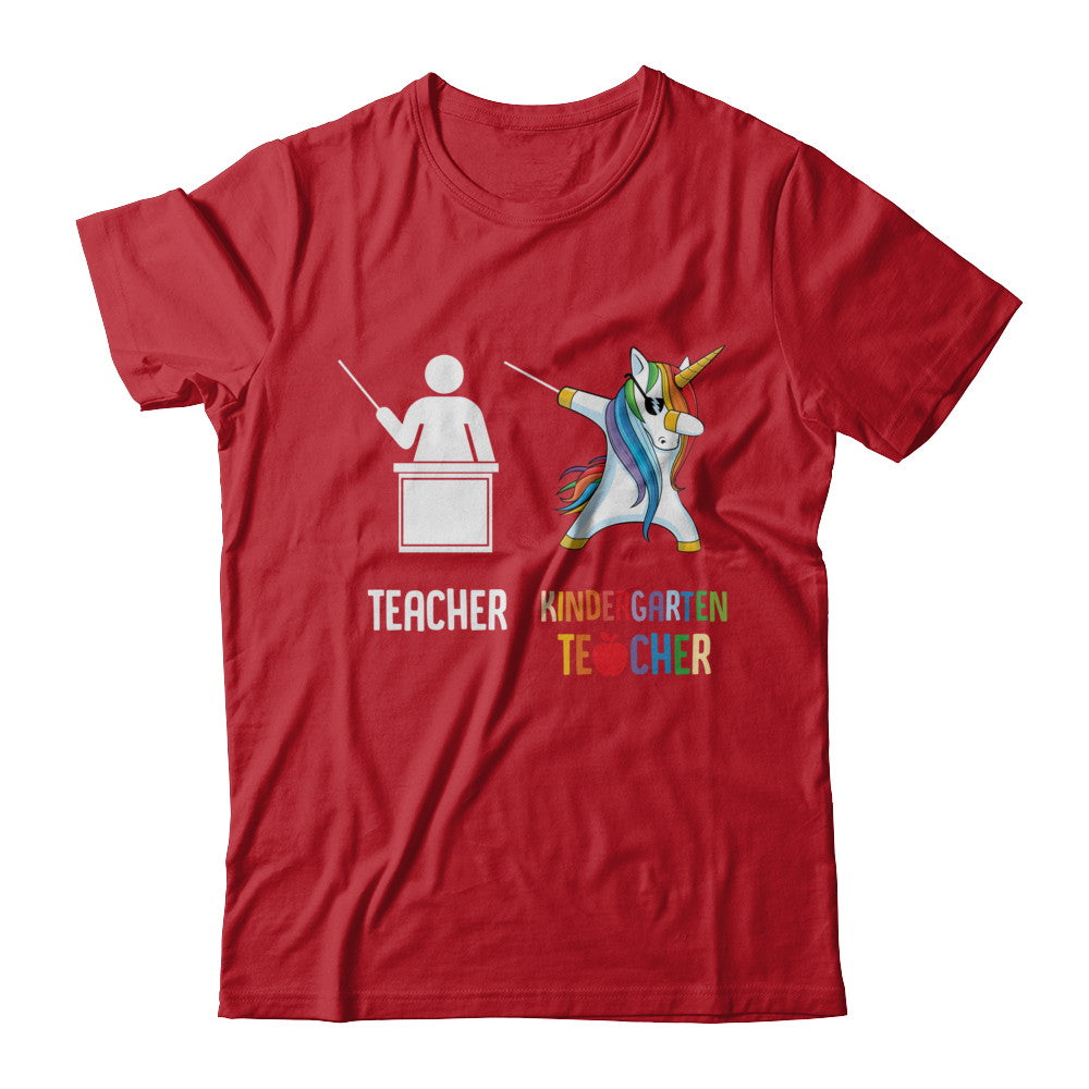 Dabbing Unicorn Kindergarten Teacher Funny Gifts Dab T-Shirt & Hoodie | Teecentury.com