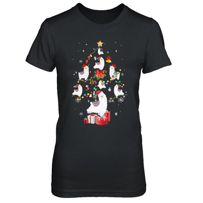 Llama Christmas Tree Decor Xmas Gift T-Shirt & Sweatshirt | Teecentury.com