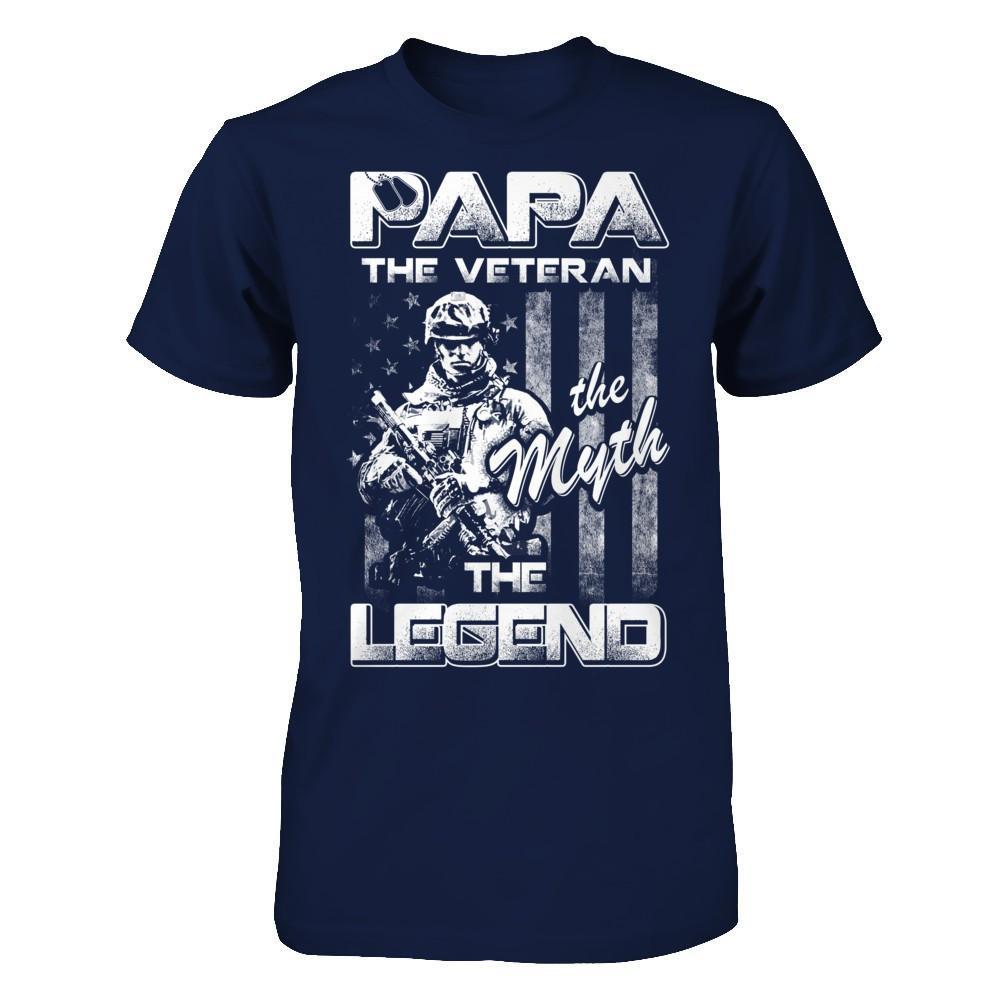 Papa The Veteran The Myth The Legend T-Shirt & Hoodie | Teecentury.com