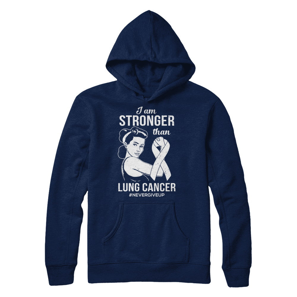 I Am Stronger Than Lung Cancer Awareness Support T-Shirt & Hoodie | Teecentury.com
