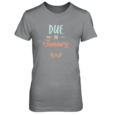 Due Date January 2022 Announcement Mommy Bump Pregnancy T-Shirt & Tank Top | Teecentury.com