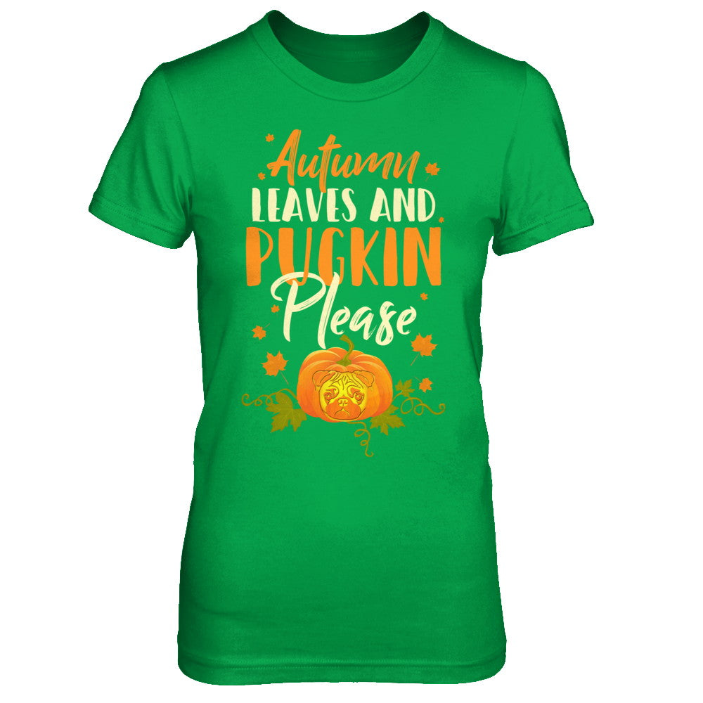 Halloween Costumes Autumn Leaves Pugkin Pug Pumpkin T-Shirt & Hoodie | Teecentury.com