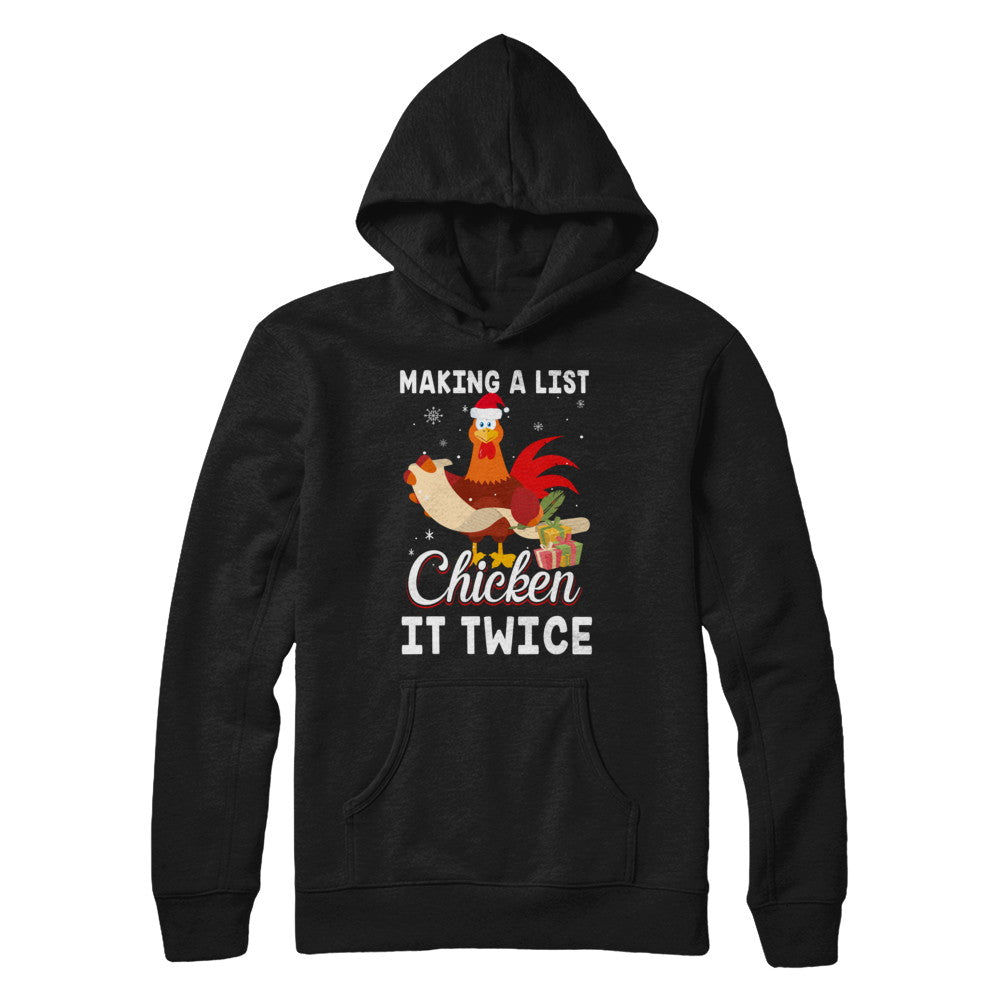 Chicken It Twice Funny Chicken Christmas T-Shirt & Sweatshirt | Teecentury.com