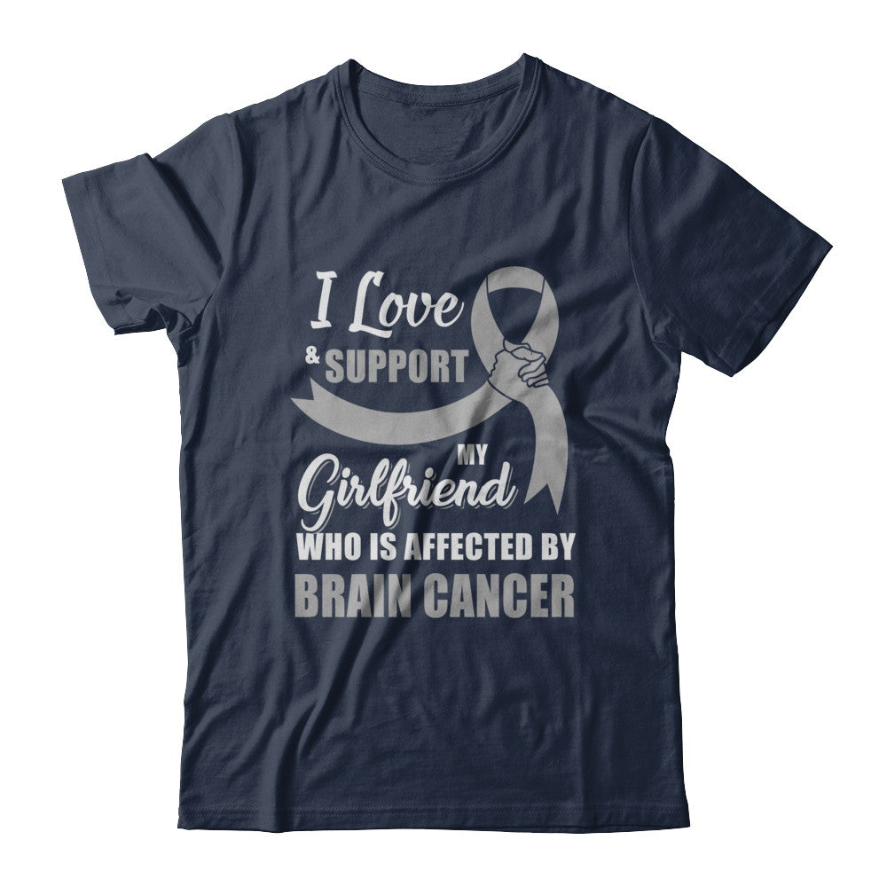 Brain Cancer Awareness Support Grey Girlfriend Boyfriend T-Shirt & Hoodie | Teecentury.com