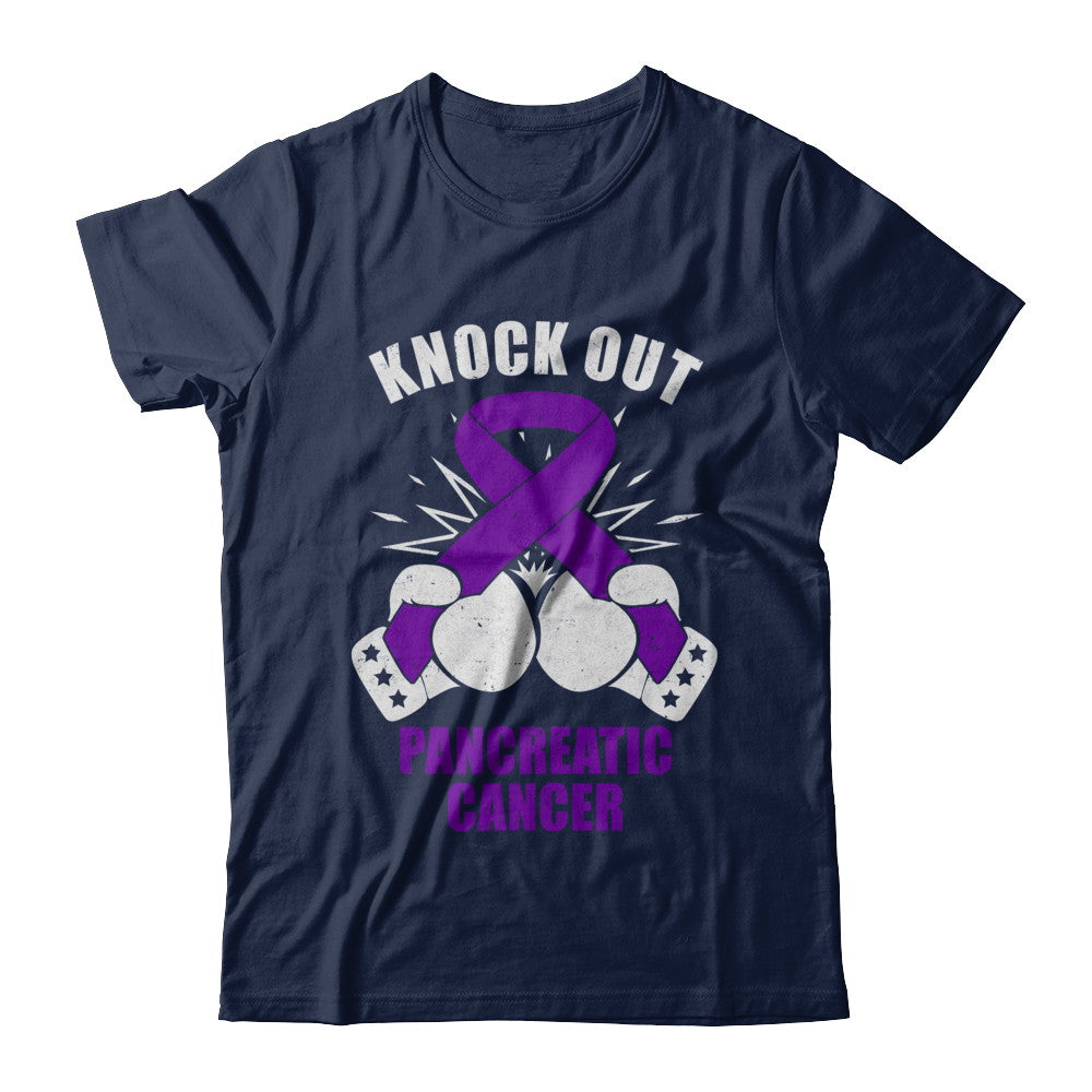 Boxing knock out Pancreatic Cancer Awareness Support T-Shirt & Hoodie | Teecentury.com