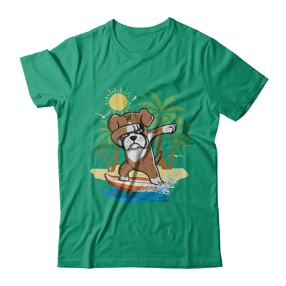 Summer Vacation Dabbing Boxer Surfing Surfboard Gift T-Shirt & Hoodie | Teecentury.com