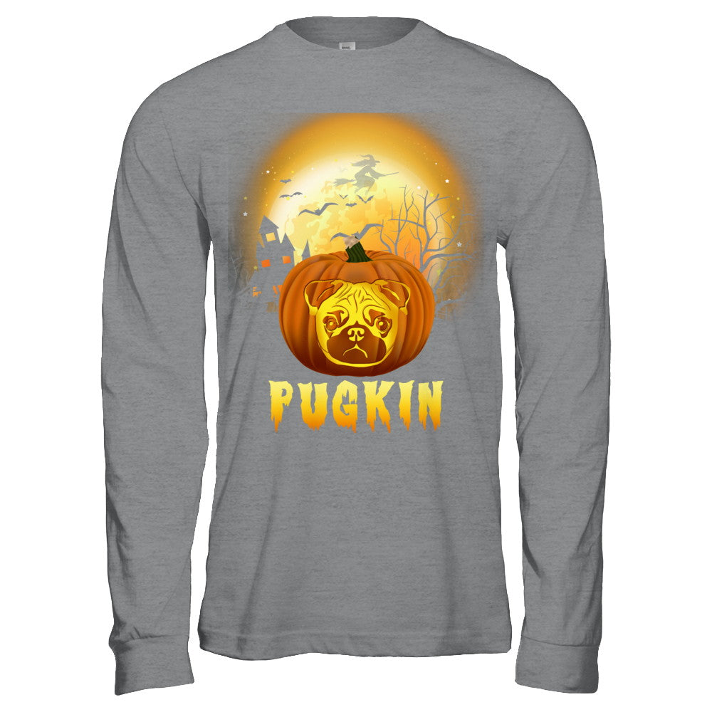 Halloween Pugkin Funny Pumpkin Pug T-Shirt & Hoodie | Teecentury.com