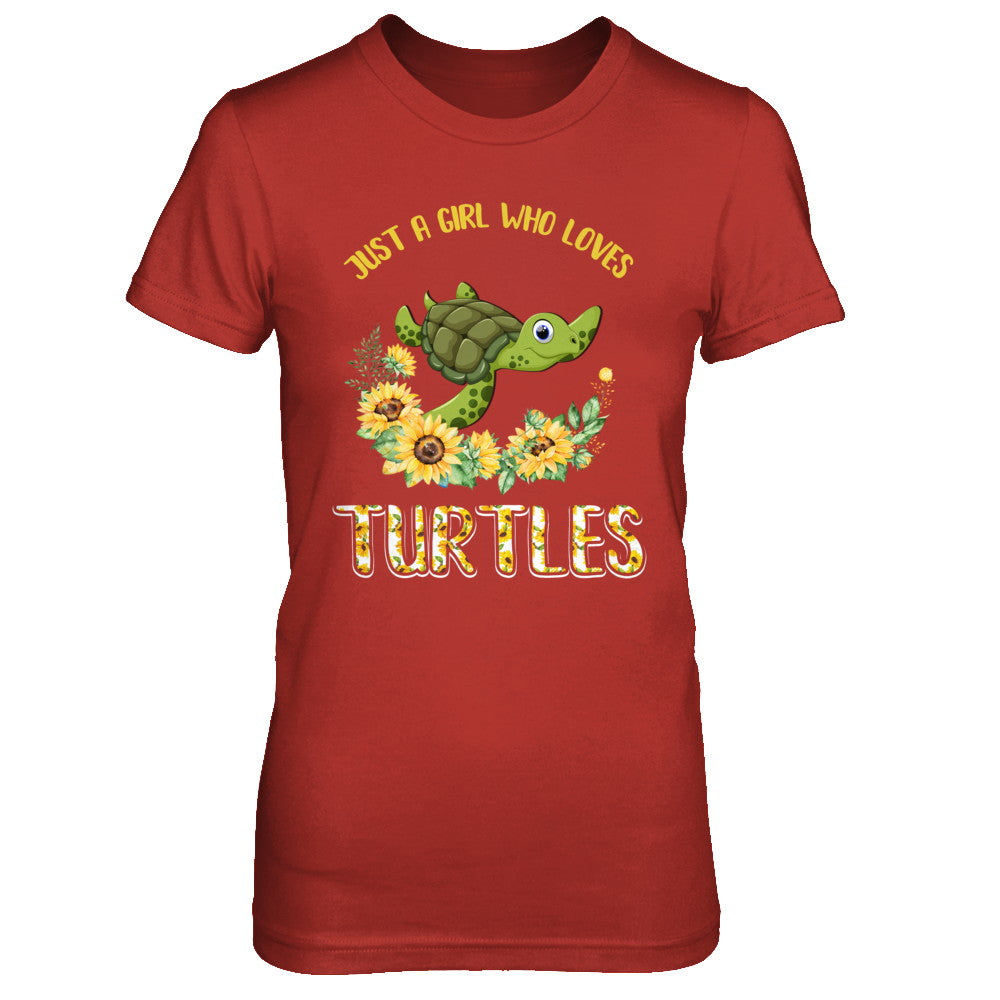 Just A Girl Who Loves Turtles And Sunflowers T-Shirt & Hoodie | Teecentury.com