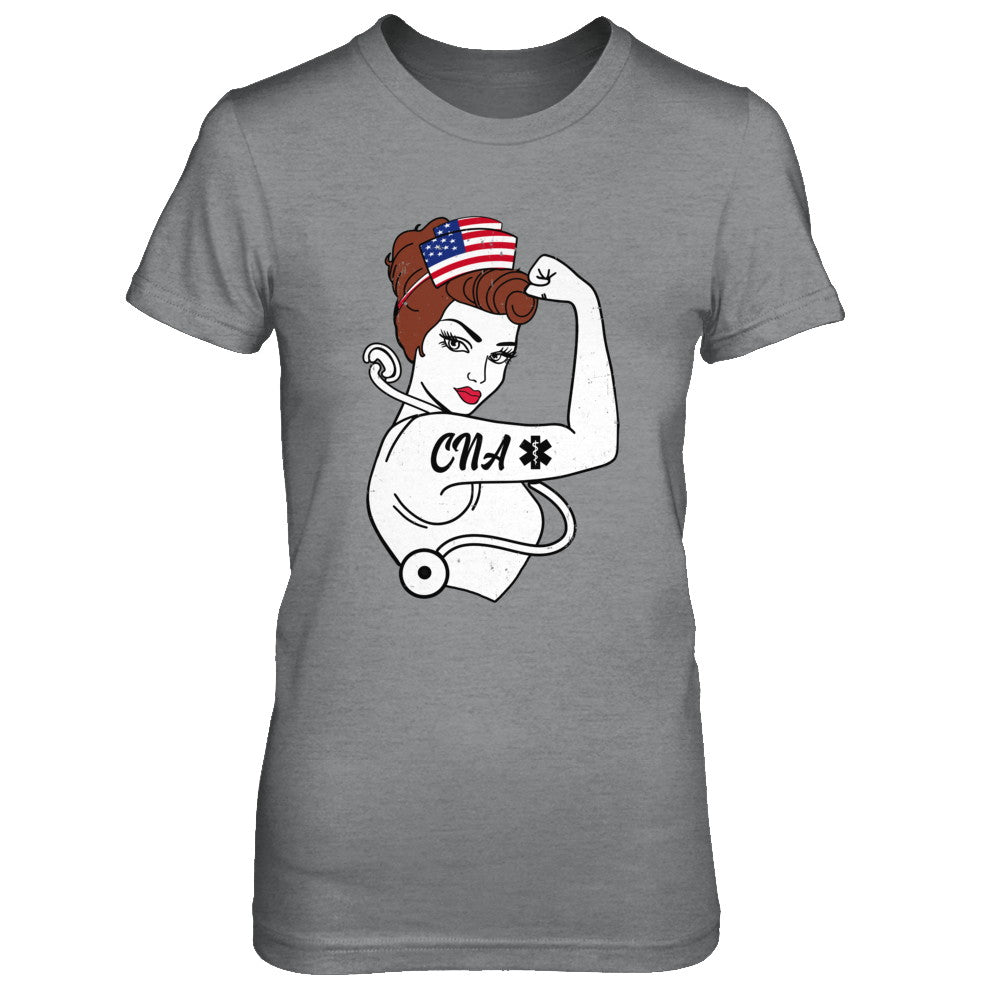 Nursing Strong Woman Cna Strong Nurse 4Th Of July T-Shirt & Hoodie | Teecentury.com
