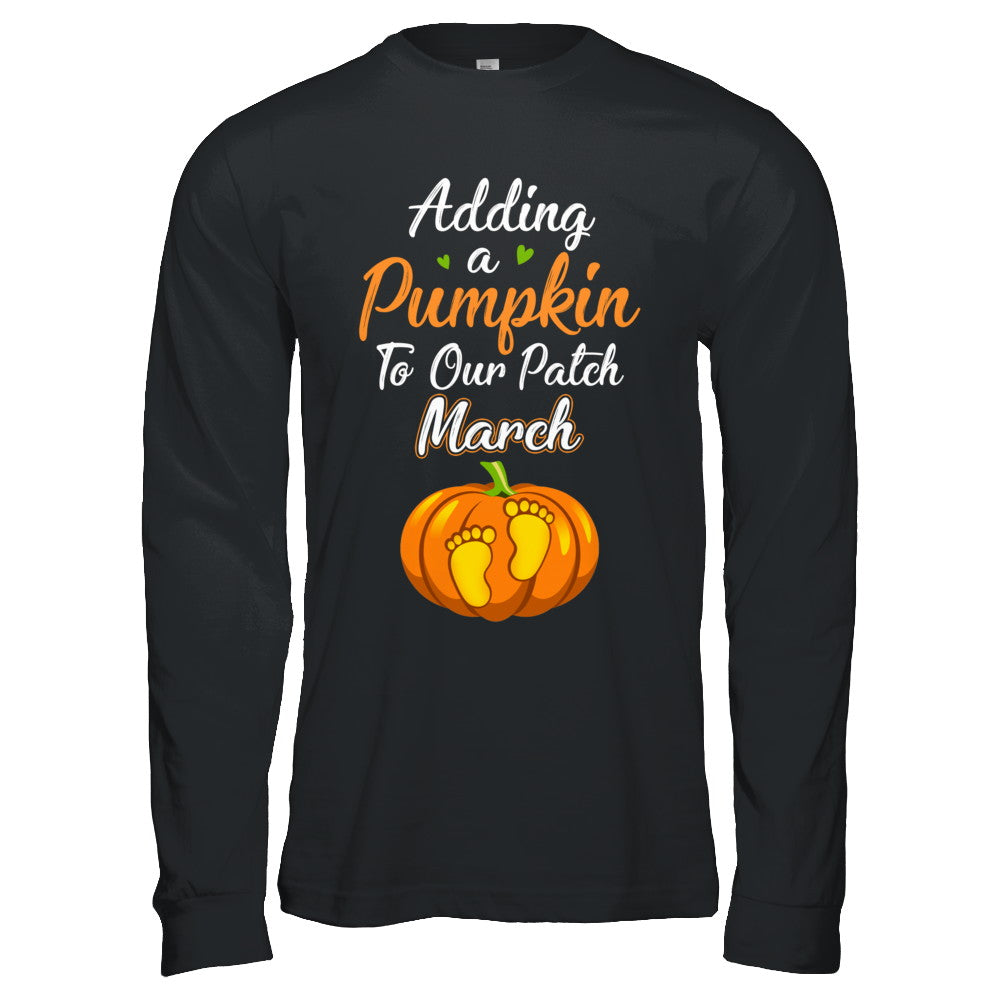 Halloween Pumpkin Pregnancy Mom Due Date In March 2022 T-Shirt & Hoodie | Teecentury.com