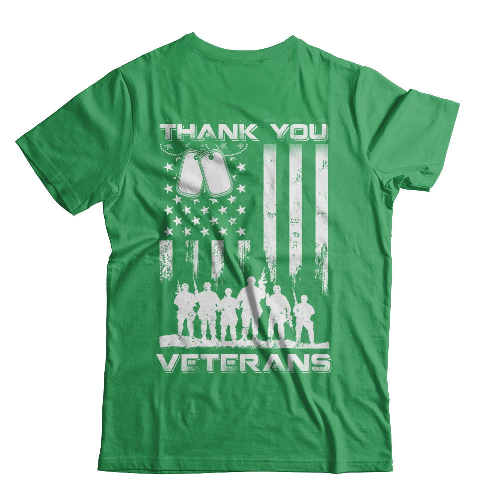 Veteran Thank You Veterans American Flag T-Shirt & Hoodie | Teecentury.com