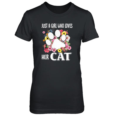 Just A Girl Who Loves Her Cat T-Shirt & Tank Top | Teecentury.com