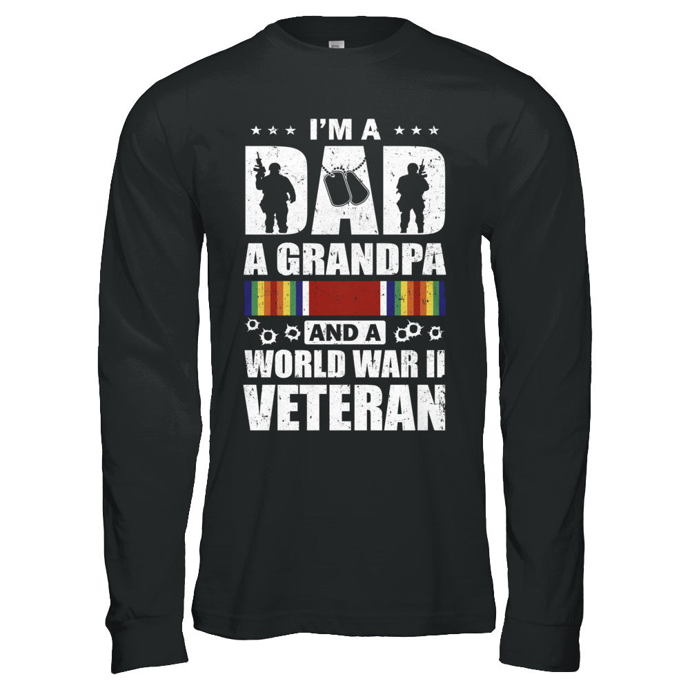 A Dad A Grandpa And A World War II Veteran Fathers Day T-Shirt & Hoodie | Teecentury.com