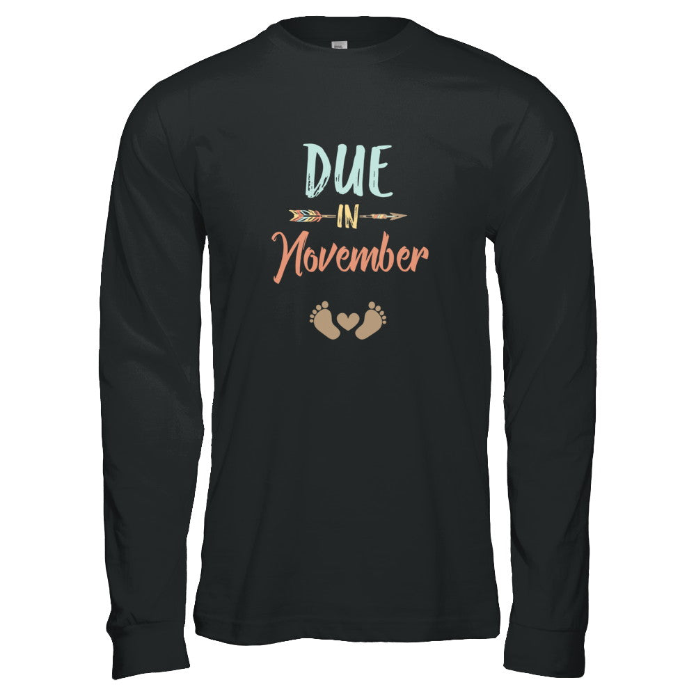 Due Date November 2022 Announcement Mommy Bump Pregnancy T-Shirt & Tank Top | Teecentury.com