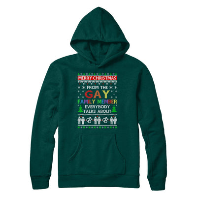 LGBT Merry Christmas From Gay Family Ugly Christmas Sweater T-Shirt & Sweatshirt | Teecentury.com