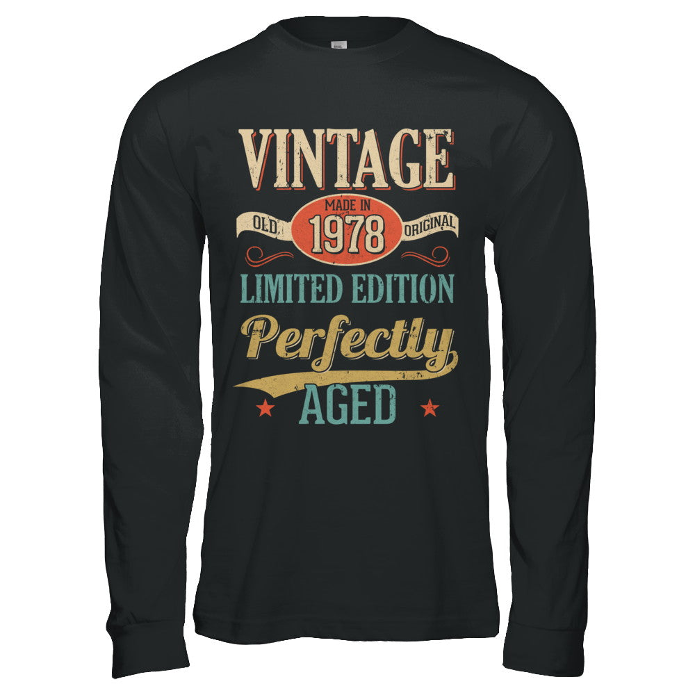 Vintage Premium Made In 1978 44th Birthday Gift T-Shirt & Hoodie | Teecentury.com
