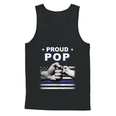 Proud Pop Police Thin Blue Line Flag Fathers Day T-Shirt & Hoodie | Teecentury.com